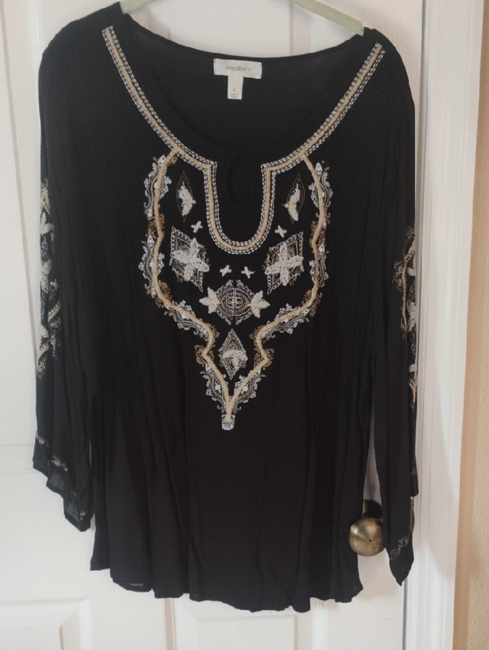 dressbarn Size XL Embroidered Rayin Blouse Size XL